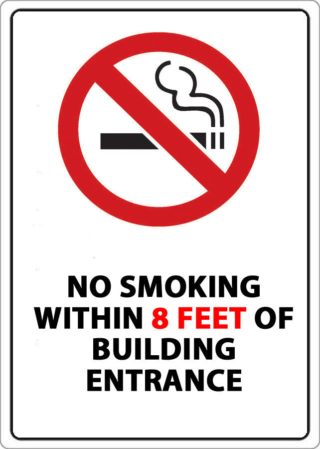 ZING No Smoking, 8 Feet, Decal, 7X5, 2/Pk - 1877D