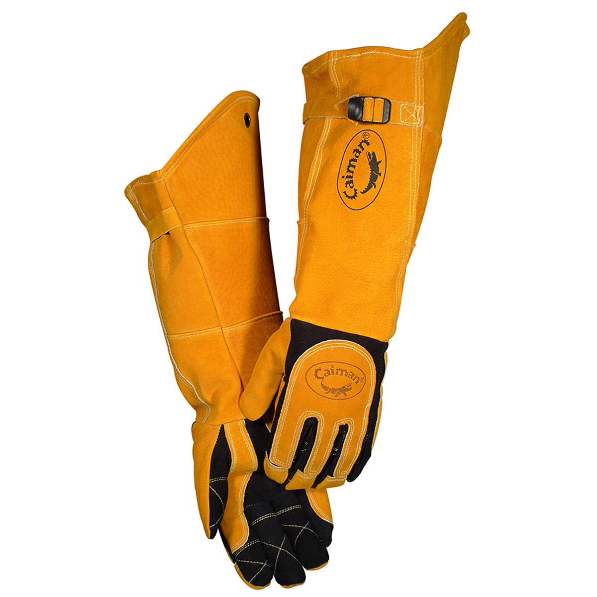 PIP 5 Caiman - Premium Split Deerskin MIG/Stick Welder' Gloves with Fleece/Foam Insulation - 21" Length, Model 1878