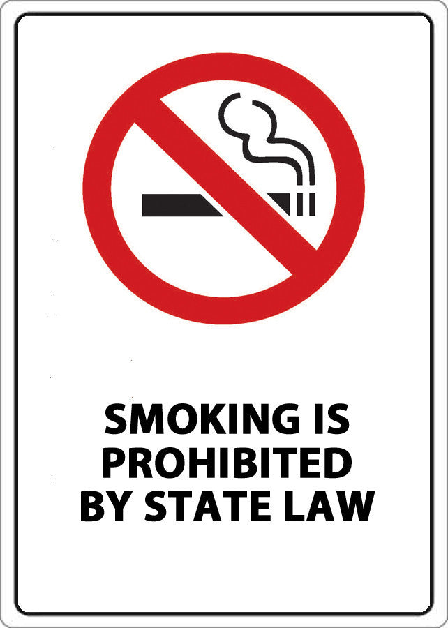 ZING No Smoking State Law Label, 7X5, 2-Pk - official Zing product image 1