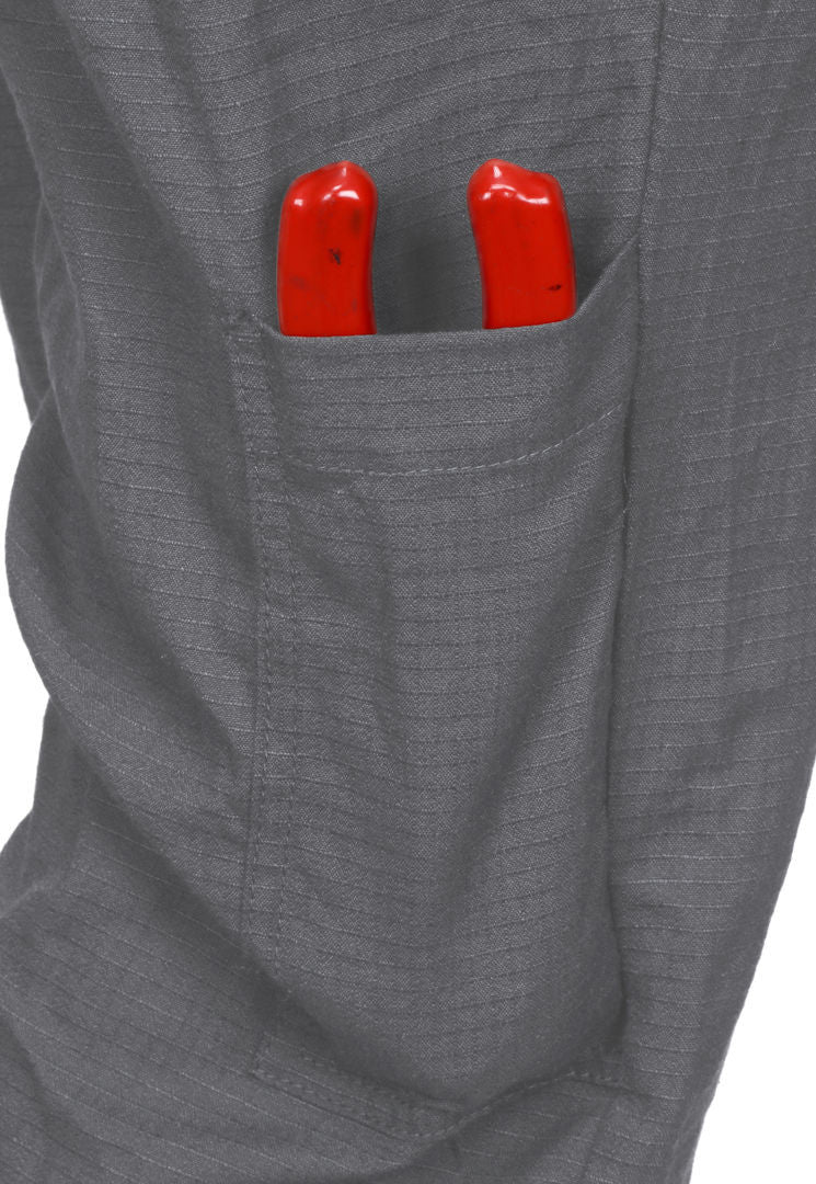 MCR Safety SBC1011 - Summit Breeze® Flame Resistant (FR) Coverall - Gray 5.5-ounce Inherent Blend Material - Long Sleeve with Vented Underarms and Back - 1 Inch Silver Reflective FR Stripes - CAT2 - ASTM F1930 Tested - Less Than 8% Body Burn — manufacturer image 13