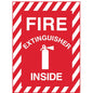 ZING Sign, Fire Extinguisher Inside, Picto, 10X7, Plastic - 1890