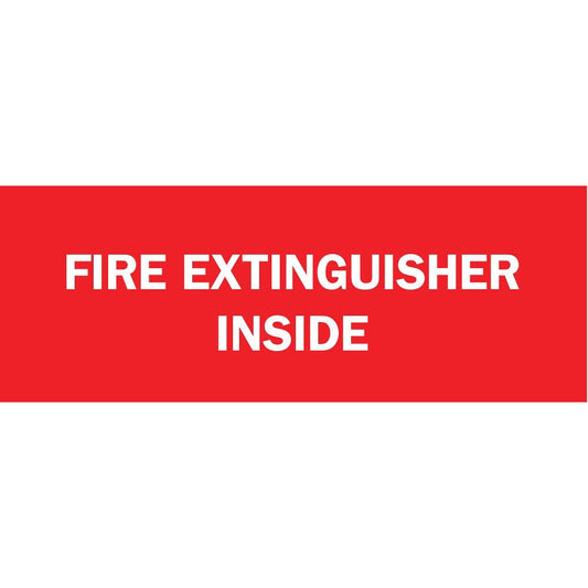 ZING Sign, Fire Extinguisher Inside, 5"Wx14"H Letters On, Adhesive.. - official Zing product image 1