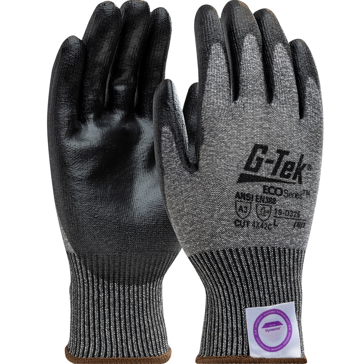 G-Tek® ECO Series™: Seamless Knit Dyneema® Phoenix Blended Glove with Polyurethane Coated Flat Grip on Palm & Fingers