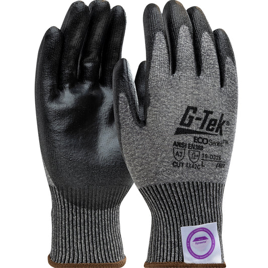 G-Tek® ECO Series™: Seamless Knit Dyneema® Phoenix Blended Glove with Polyurethane Coated Flat Grip on Palm & Fingers
