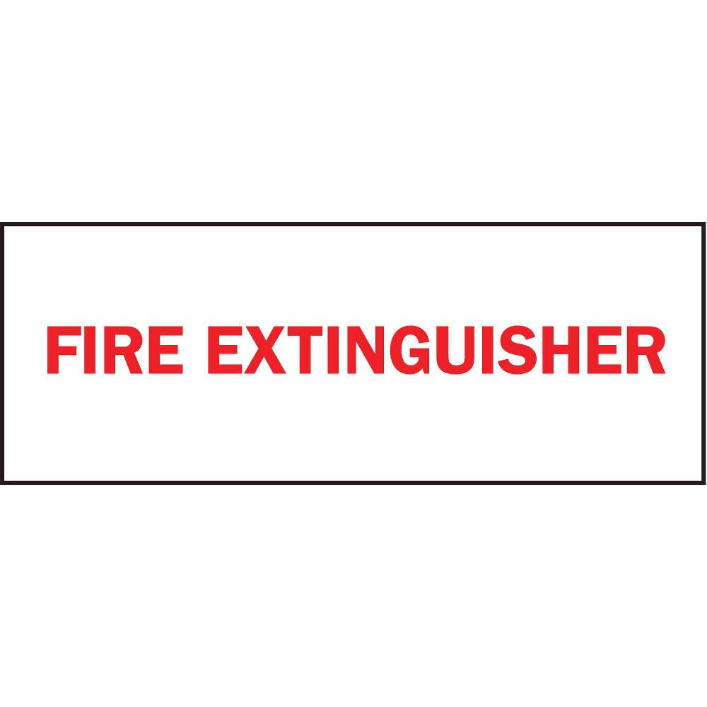 ZING Sign, Fire Extinguisher Inside, 5"Wx14"H Letters On, Adhesive.. - official Zing product image 1