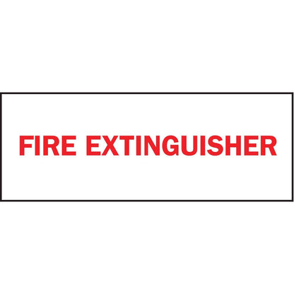 ZING Sign, Fire Extinguisher Inside, 5"Wx14"H Letters On, Adhesive.. - official Zing product image 1