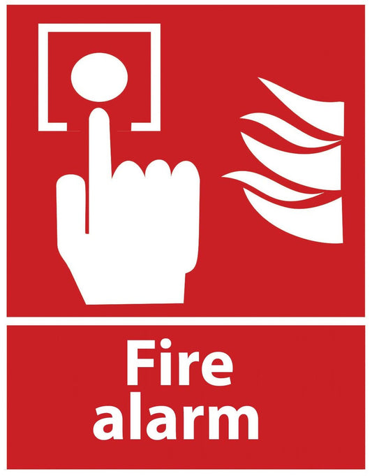 ZING Sign, Fire Alarm, ANSI, Picto,7X10, Adhesive.. - image 1
