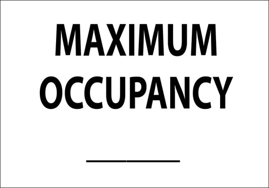 ZING Sign, Maximum Occupancy, Aluminum, 10X14 - official Zing product image 1