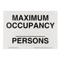 ZING Sign, Maximum Occupancy Persons, Adhesive, 10X14 - official Zing product image 1