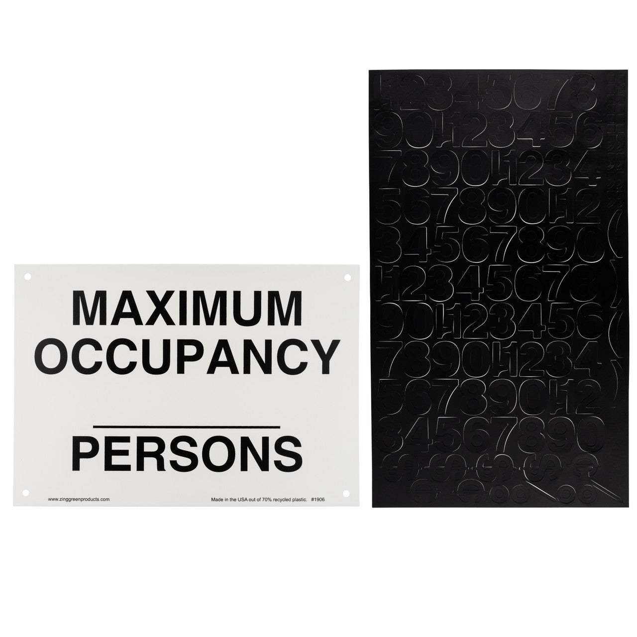 ZING Sign, Maximum Occupancy Persons, Adhesive, 10X14 - official Zing product image 2
