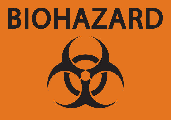 ZING Biohazard Sign, 7X10 Plastic - 1912