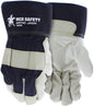 Artic Jack Pigskin Leather Palm Gloves, Wool Lined, Rubberized Safety Cuff