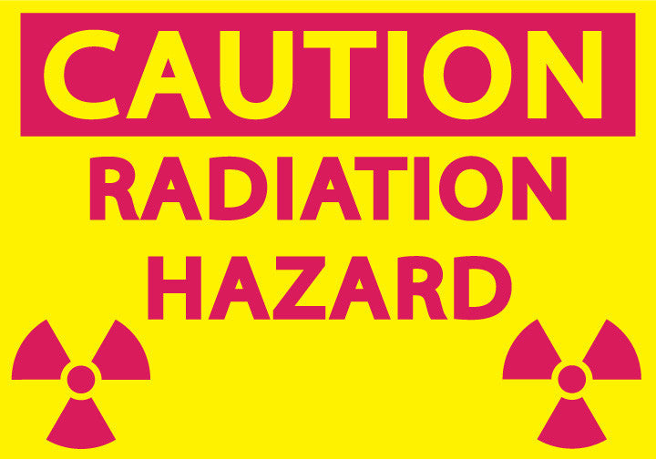 ZING Caution Radiation Hazard Sign, 7X10, Plastic - 1927