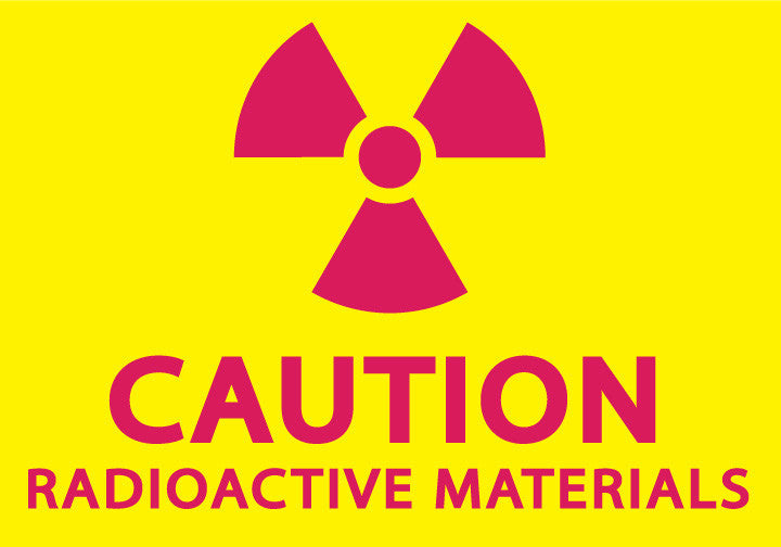 ZING Caution Radiation Materials Sign, 7X10, Aluminum - image 1