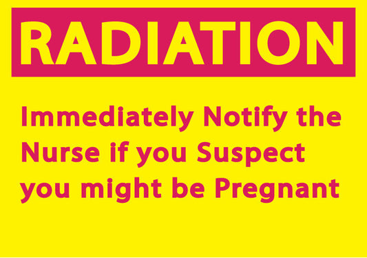 ZING Radiation Notify Nurse Sign, 7X10, Self-Adhesive - image 1