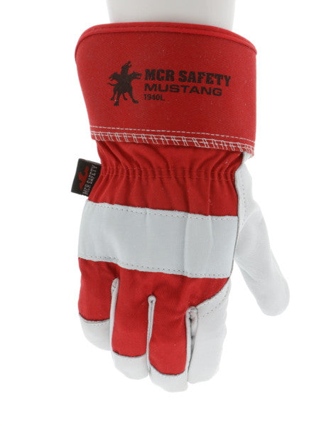 1940_ - 1940L - 126449 - 360 - Leather palm work gloves – MCR Safety Group 1940 Gloves For Glory – premium goatskin leather w