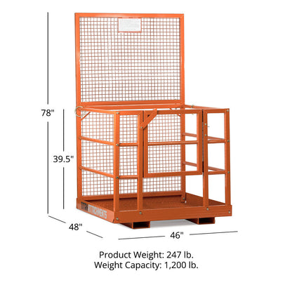 Forklift Platform Safety Cage 45" x 43"
