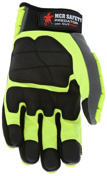 PD2911 - Predator® Mechanics Work Gloves - Impact Resistant Gloves - Synthetic Leather Palm - MAXGrid™ Palm and Fingers - Tire Tread Pattern TPR on Spandex Back - HyperMax® HPPE Cut Resistant Palm Liner - Grid Pattern Palm and Fingers for Grip