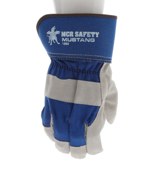 1952_ - 1952L - 148953 - 360 - Leather palm work gloves – MCR Safety Group 1952 Mustang® – split pigskin leather with 2.5-inc