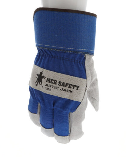 MCR Safety 1955 - Artic Jack® - Leather Palm Work Gloves - Premium A Grade Split Pigskin - 2.5 Inch Rubberized Safety Cuff - Insulated with Thermosock® Lining — manufacturer image 2