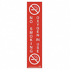 ZING Sign,Danger Oxygen No Smoking,10X14 Al.. - 20121A