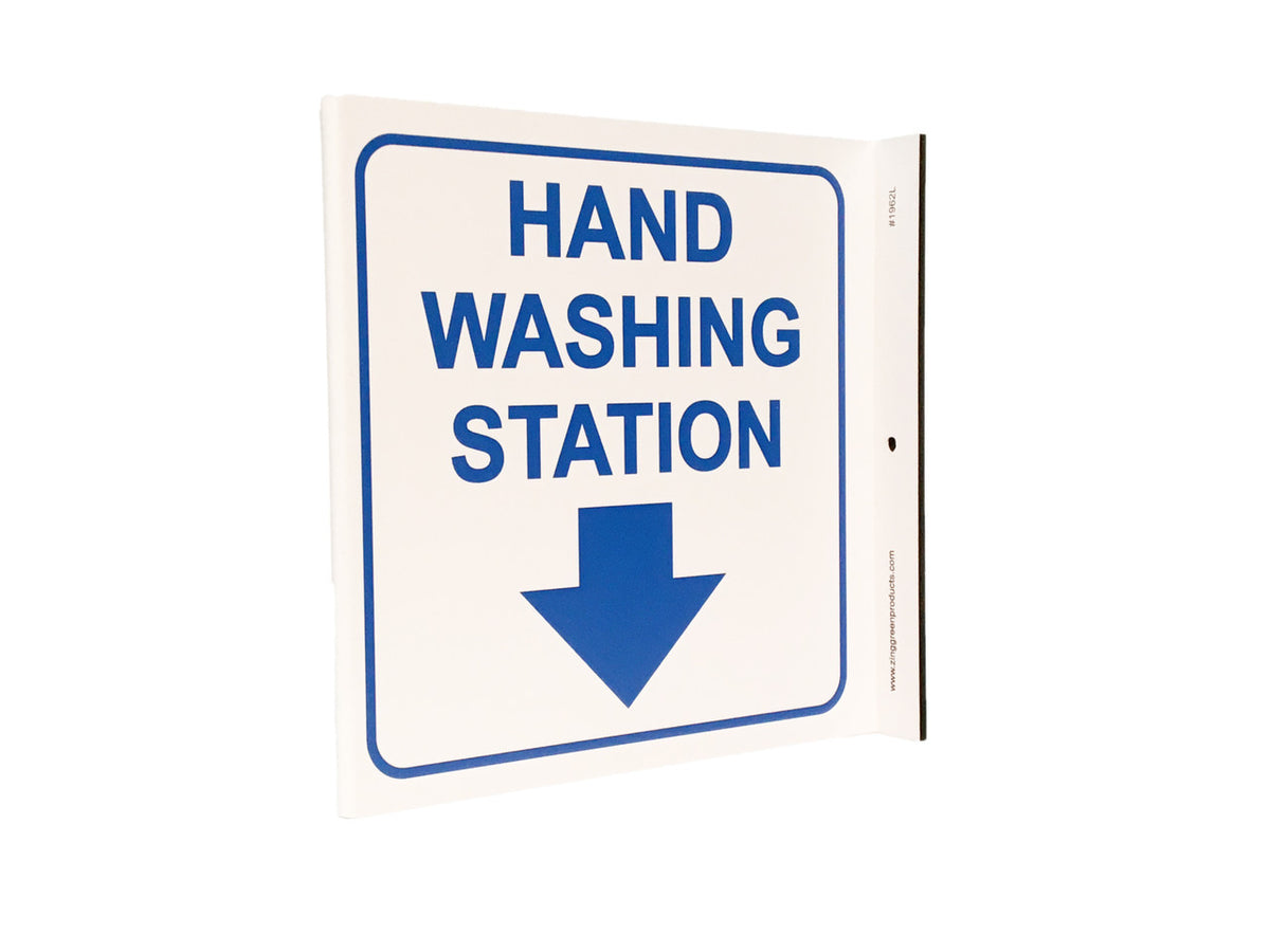 ZING Sign, Hand Washing Station, L Style Sign - official Zing product image 1
