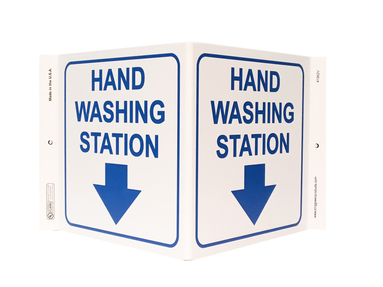 ZING Sign, Hand Washing Station, V Style Sign - official Zing product image 1