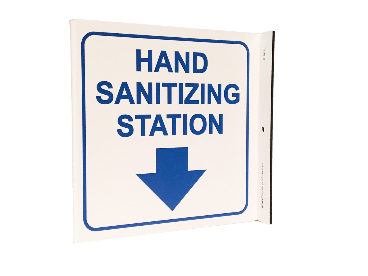 ZING Sign, Hand Sanitizing Station, L Style Sign - official Zing product image 1