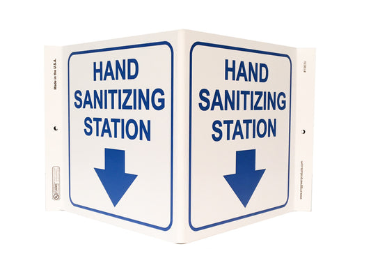 ZING Sign, Hand Sanitizing Station, V Style Sign - official Zing product image 1