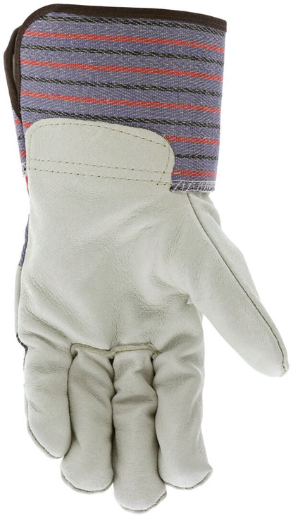 Artic Jack Grain Pigskin Leather Palm Gloves, Thermosock Lined, Rubberized Safety Cuff