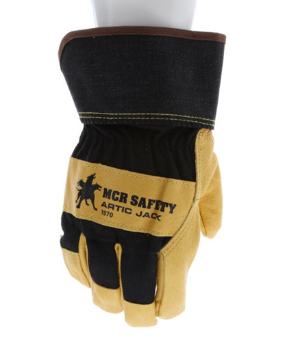 MCR Safety 1970 - Leather Palm Work Gloves - Premium A Grade Grain Pigskin - 2.5 Inch Rubberized Safety Cuff - Insulated Gloves with Full Sock Thermal Lining — manufacturer image 2