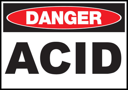 ZING Sign, Danger, Acid, 10X14, Adhesive - official Zing product image 2