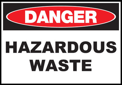 ZING Sign, Danger, Hazardous Waste 10X14 In. Plastic.. - official Zing product image 2