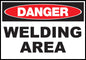 ZING Sign, Danger, Welding Area 7X10 In. Plastic.. - 1975
