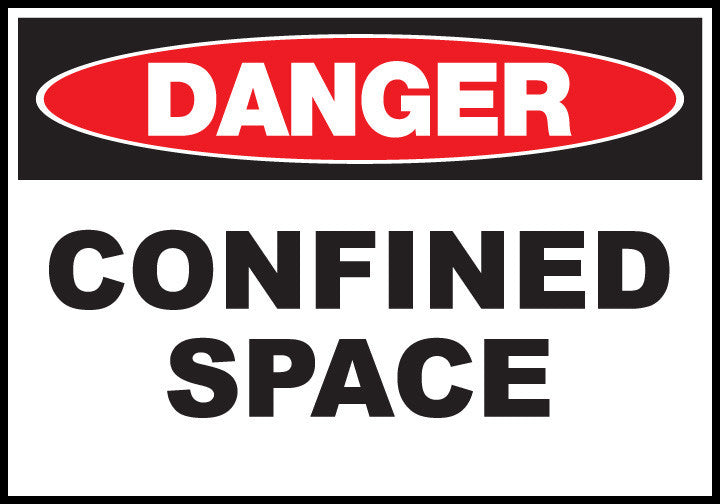 ZING Sign, Danger, Confined Space 10X14 In. Aluminum.. - official Zing product image 2