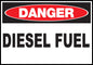 ZING Sign, Danger, Diesel Fuel 7X10 In. Plastic.. - 1980