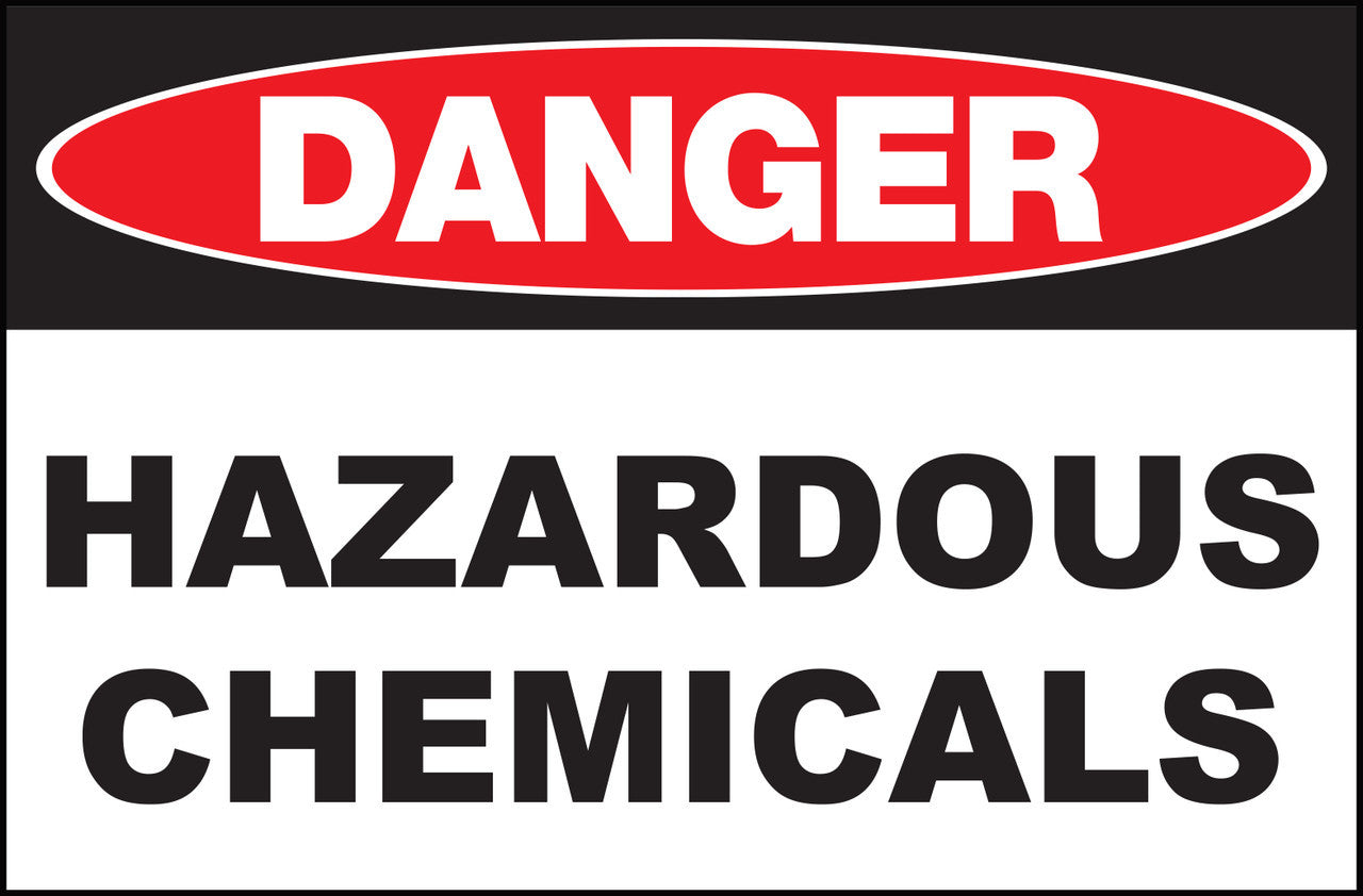 ZING Sign, Danger, Hazardous Chemicals 10X14 In. Aluminum.. - official Zing product image 2