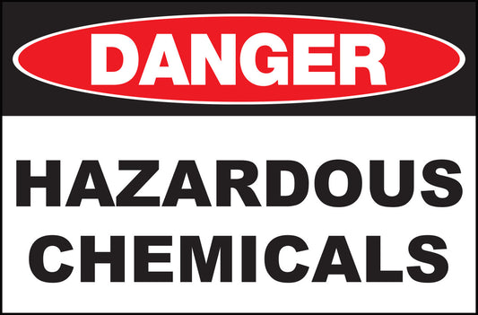 ZING Sign, Danger, Hazardous Chemicals 10X14 In. Adhesive.. - official Zing product image 2