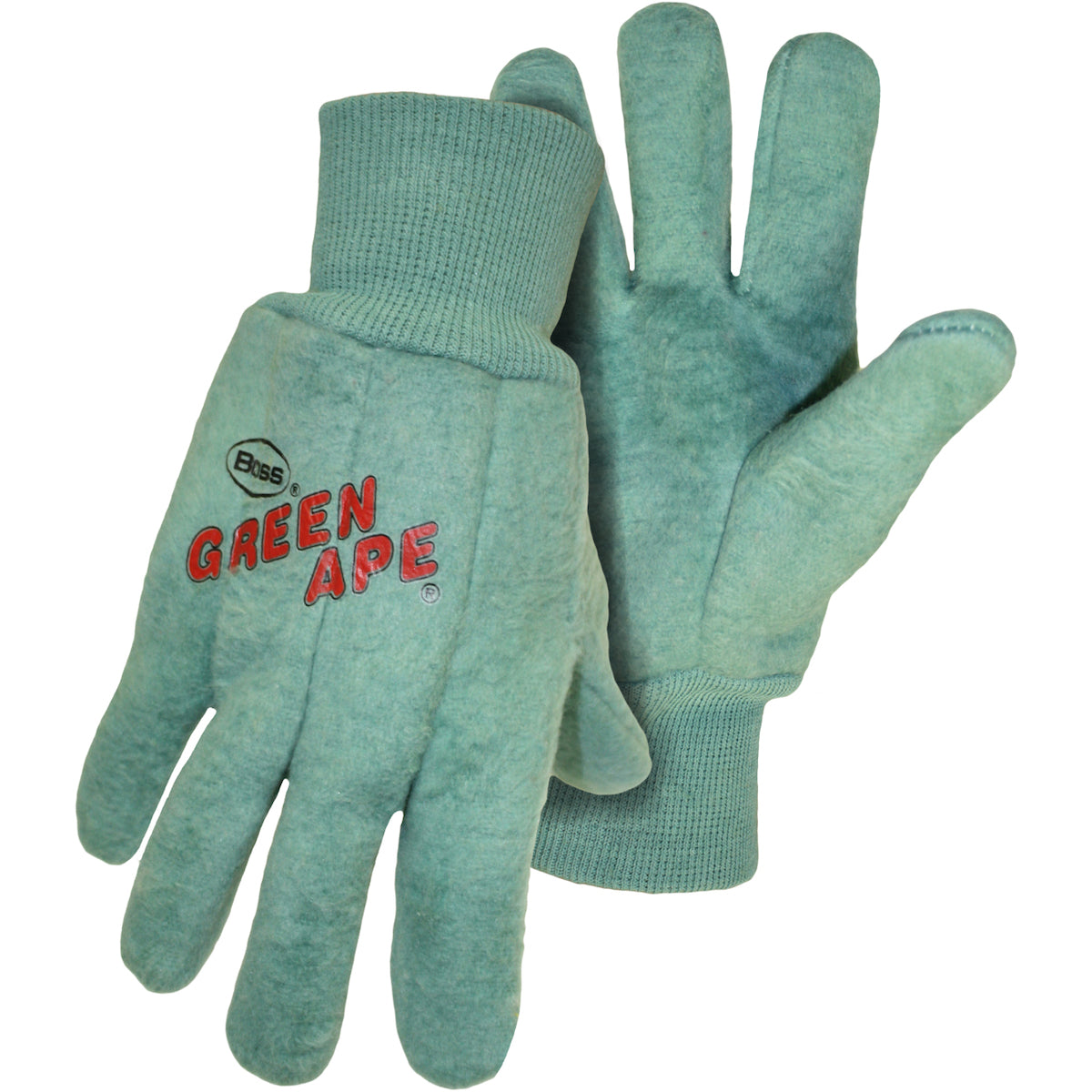 Boss 1BC0313 – Premium Grade Chore Glove with Single Layer Palm, Single Layer Back and Nap-Out Finish - Knit Wrist
