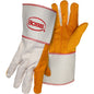 Boss 1BC28571 – Premium Grade Chore Glove with Double Layer Palm, Cotton Back and Nap-Out Finish - Plasticized Gauntlet Cuff
