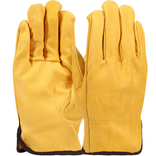 PIP® Regular Grade Top Grain Gold Cowhide Leather Drivers Glove - Keystone Thumb
