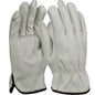 PIP 1JL6133 – Top Grain Cowhide Leather Drivers Glove with White Waffle Knit Thermal Lining - Keystone Thumb