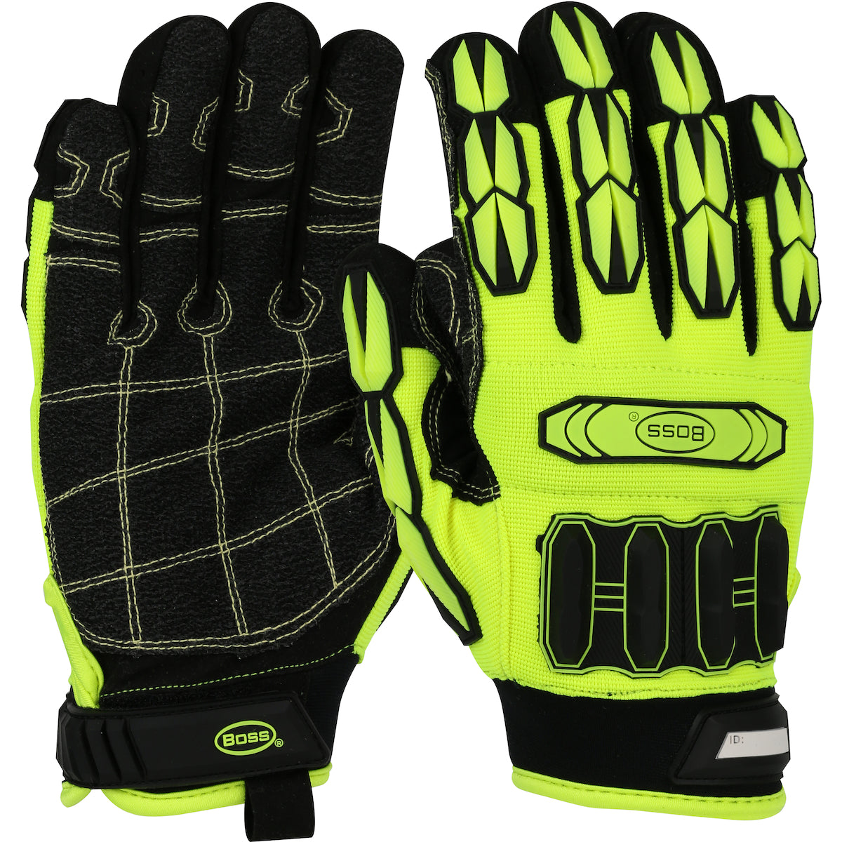 Boss® Synthetic Leather Palm with Fabric Back and TPR Impact Protection - Adjustable Wrist