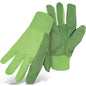 Boss 1JP5010N – Fluorescent Corded Canvas Glove with PVC Dotted Grip on Palm, Thumb and Index Finger - 10 oz. Single Palm