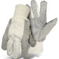 Boss 1JP5501 – Economy Grade Cotton/Polyester Blend Glove with PVC Dotted Grip on Palm, Thumb, Index and Little Finger - 8 oz.