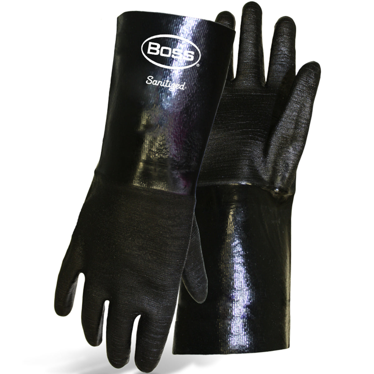Boss 1SN2537 – 14" Long Heavyweight Neoprene with Interlock Lined and Crinkle Grip
