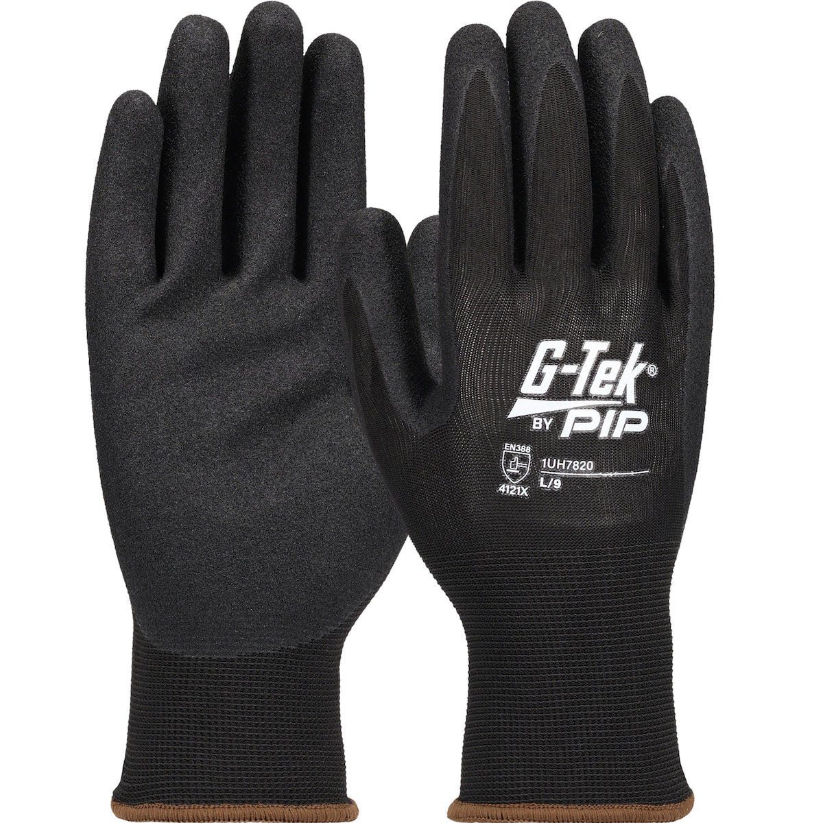 G-Tek® Seamless Knit Polyester Glove with Double-Dipped MicroSurface Grip on Palm & Fingers