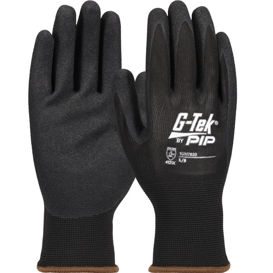 G-Tek® Seamless Knit Polyester Glove with Double-Dipped MicroSurface Grip on Palm & Fingers
