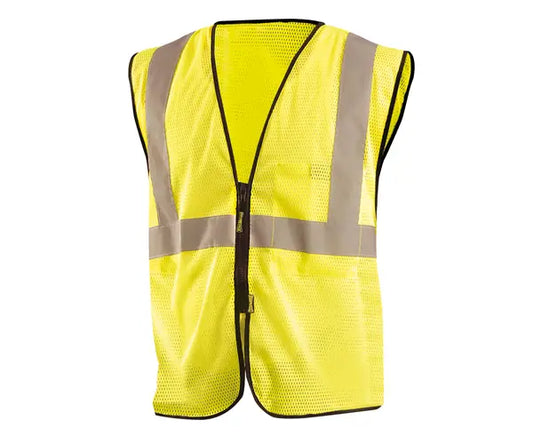 Occunomix Mesh Standard Vest W/Zipper Hi-Vis Safety Vests Orange S/M model ECO-GCZ-OS/M