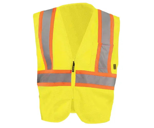 Mesh Two-Tone Vest W/Zipper